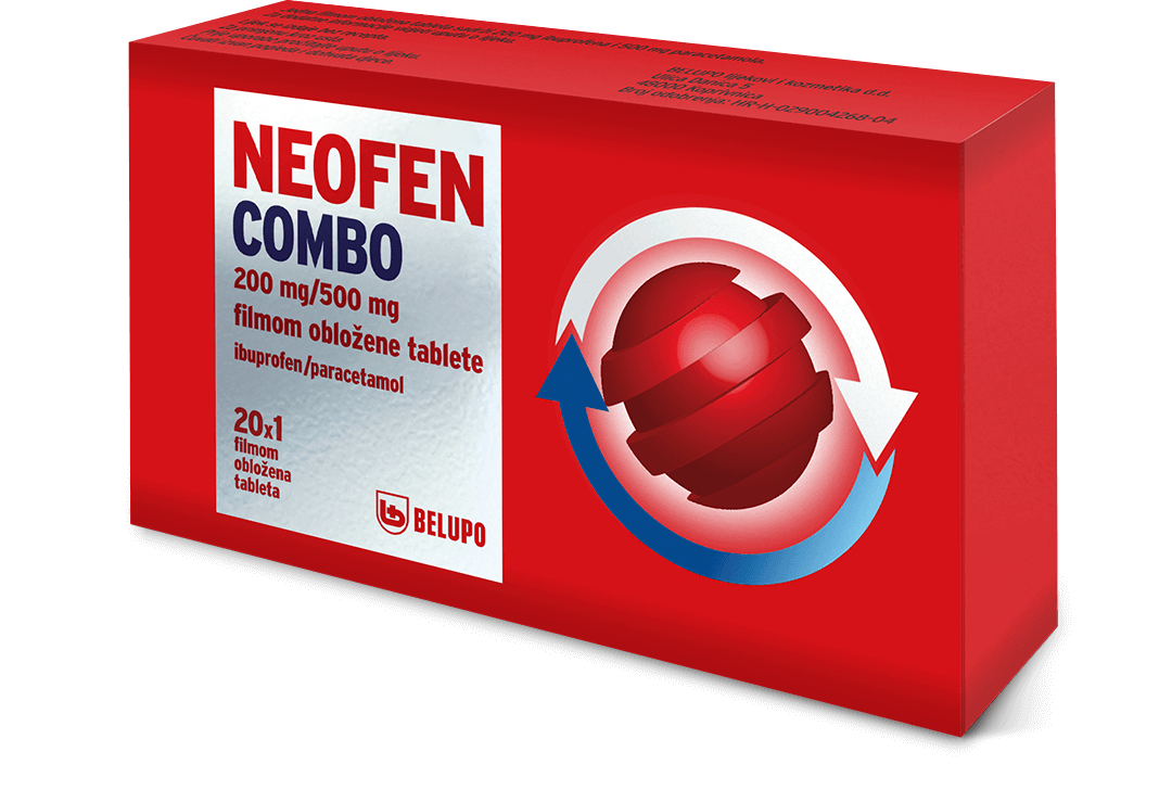NEOFEN COMBO 200 mg/500 mg filmom obložene tablete